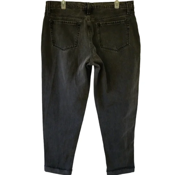 Isabel Maternity Jeans Charcoal Power Stretch Denim Raw Hem Side Panel Elastane - Picture 2 of 7